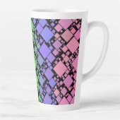 Groovy Boho Retro Mod Geometrische Trigender Pride Latte Mok (Rechts)