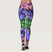 Groovy Boho Retro Mod Geometrische Trigender Pride Leggings (Achterkant)