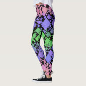 Groovy Boho Retro Mod Geometrische Trigender Pride Leggings (Links)