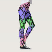 Groovy Boho Retro Mod Geometrische Trigender Pride Leggings (Rechts)