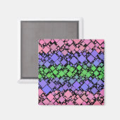 Groovy Boho Retro Mod Geometrische Trigender Pride Magneet (Voorkant / Achterkant)