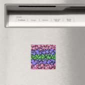 Groovy Boho Retro Mod Geometrische Trigender Pride Magneet (Insitu (Vaatwasser))