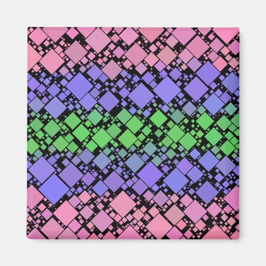 Groovy Boho Retro Mod Geometrische Trigender Pride Magneet (Voorkant)
