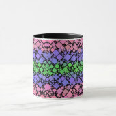 Groovy Boho Retro Mod Geometrische Trigender Pride Mok (Midden)
