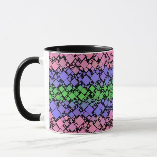 Groovy Boho Retro Mod Geometrische Trigender Pride Mok (Links)
