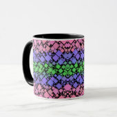 Groovy Boho Retro Mod Geometrische Trigender Pride Mok (Voorkant links)