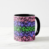 Groovy Boho Retro Mod Geometrische Trigender Pride Mok (Voorkant rechts)