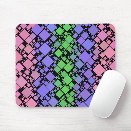 Groovy Boho Retro Mod Geometrische Trigender Pride Muismat (Met muis)