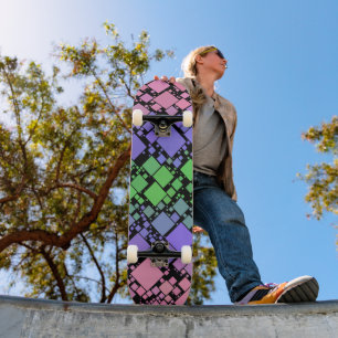 Groovy Boho Retro Mod Geometrische Trigender Pride Persoonlijk Skateboard