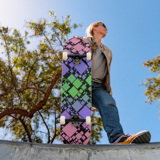 Groovy Boho Retro Mod Geometrische Trigender Pride Persoonlijk Skateboard (Buiten 1)