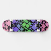 Groovy Boho Retro Mod Geometrische Trigender Pride Persoonlijk Skateboard (Horizontaal)