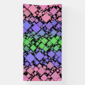 Groovy Boho Retro Mod Geometrische Trigender Pride Spandoek (Verticaal)