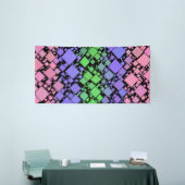 Groovy Boho Retro Mod Geometrische Trigender Pride Spandoek (Beurs)