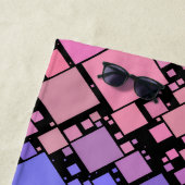Groovy Boho Retro Mod Geometrische Trigender Pride Strandlaken (In situ)