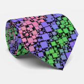 Groovy Boho Retro Mod Geometrische Trigender Pride Stropdas (Opgerold)