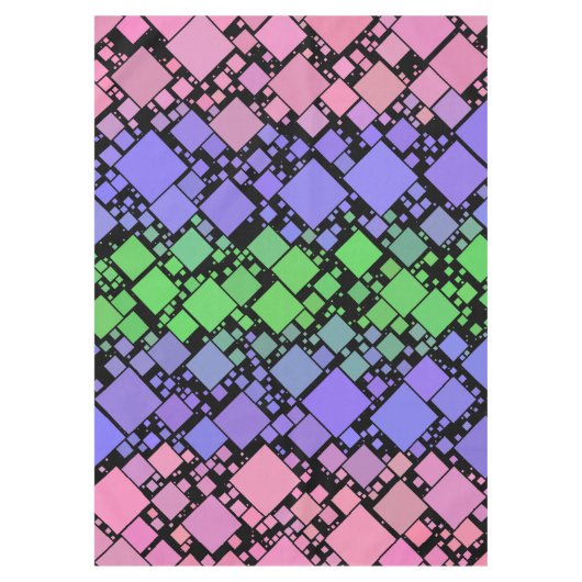 Groovy Boho Retro Mod Geometrische Trigender Pride Tafelkleed (Voorkant)