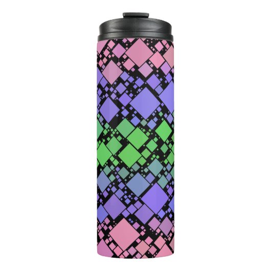 Groovy Boho Retro Mod Geometrische Trigender Pride Thermosbeker (Voorkant)