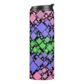 Groovy Boho Retro Mod Geometrische Trigender Pride Thermosbeker (Gedraaid links)