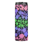 Groovy Boho Retro Mod Geometrische Trigender Pride Thermosbeker (Achterkant)