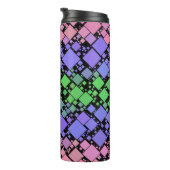 Groovy Boho Retro Mod Geometrische Trigender Pride Thermosbeker (Geroteerd rechts)