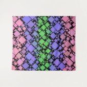 Groovy Boho Retro Mod Geometrische Trigender Pride Wandkleed (Voorkant (horizontaal))