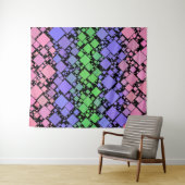 Groovy Boho Retro Mod Geometrische Trigender Pride Wandkleed (In Situ (horizontaal))