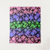 Groovy Boho Retro Mod Geometrische Trigender Pride Wandkleed (Voorkant)