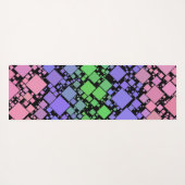Groovy Boho Retro Mod Geometrische Trigender Pride Yogamat (Achterkant (horizontaal))