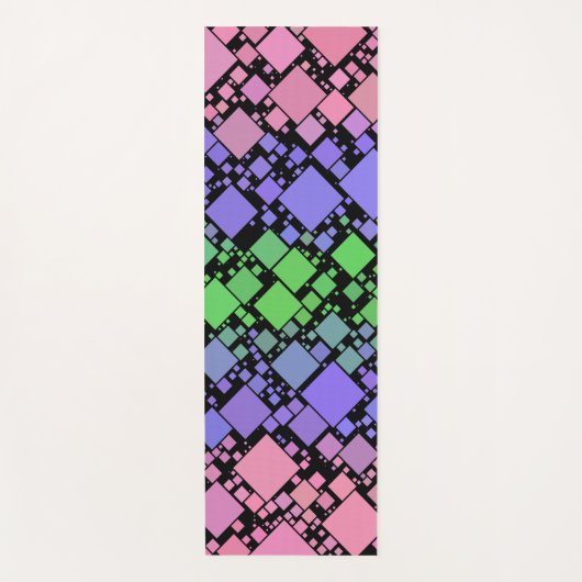 Groovy Boho Retro Mod Geometrische Trigender Pride Yogamat (Voorkant)