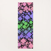 Groovy Boho Retro Mod Geometrische Trigender Pride Yogamat (Achterkant)