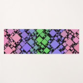 Groovy Boho Retro Mod Geometrische Trigender Pride Yogamat (Voorkant (horizontaal))