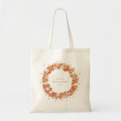 Groovy Boho Sinaasappel Bloemen Vrijgezellenfeest  Tote Bag (Voorkant)