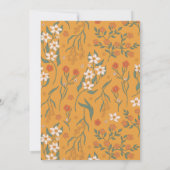 Groovy Boho Sinaasappel Wildflower Moving Nieuw ad Aankondiging (Achterkant)