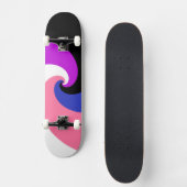 Groovy Boho Spiraal Abstract Genderfluid Pride Fla Persoonlijk Skateboard (Voorkant)