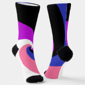 Groovy Boho Spiraal Abstract Genderfluid Pride Fla Sokken (Gebogen)