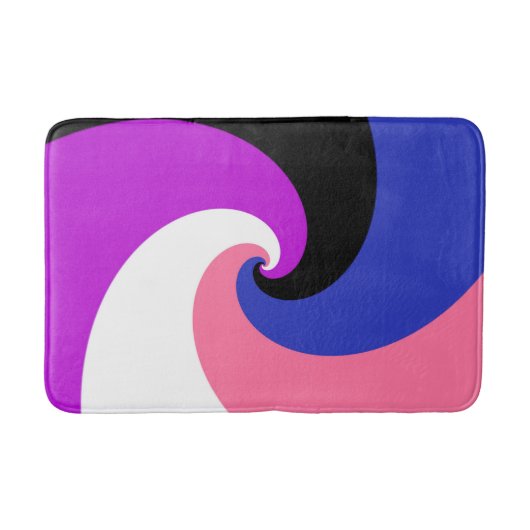 Groovy Boho Spiraal Abstract Genderfluid Pride Vla Badmat (Voorkant)