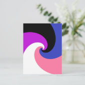 Groovy Boho Spiraal Abstract Genderfluid Pride Vla Briefkaart (Staand voorkant)
