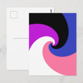 Groovy Boho Spiraal Abstract Genderfluid Pride Vla Briefkaart (Voorkant / Achterkant)