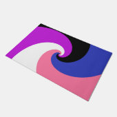 Groovy Boho Spiraal Abstract Genderfluid Pride Vla Deurmat (Schuin)