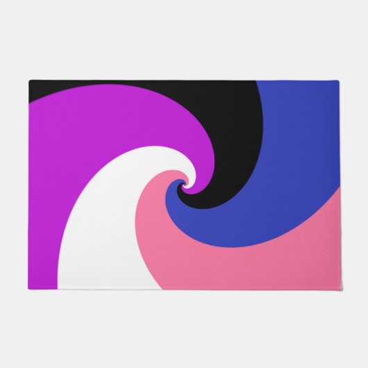 Groovy Boho Spiraal Abstract Genderfluid Pride Vla Deurmat (Voorkant)