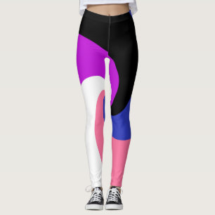 Groovy Boho Spiraal Abstract Genderfluid Pride Vla Leggings
