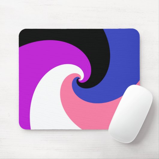 Groovy Boho Spiraal Abstract Genderfluid Pride Vla Muismat (Met muis)