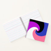 Groovy Boho Spiraal Abstract Genderfluid Pride Vla Notitieboek (Binnen)