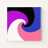 Groovy Boho Spiraal Abstract Genderfluid Pride Vla Notitieboek (Achterkant)