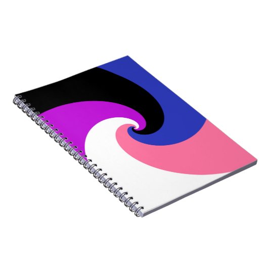 Groovy Boho Spiraal Abstract Genderfluid Pride Vla Notitieboek (Rechterzijde)