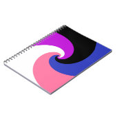 Groovy Boho Spiraal Abstract Genderfluid Pride Vla Notitieboek (Linkerzijde)