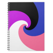 Groovy Boho Spiraal Abstract Genderfluid Pride Vla Notitieboek (Voorkant)