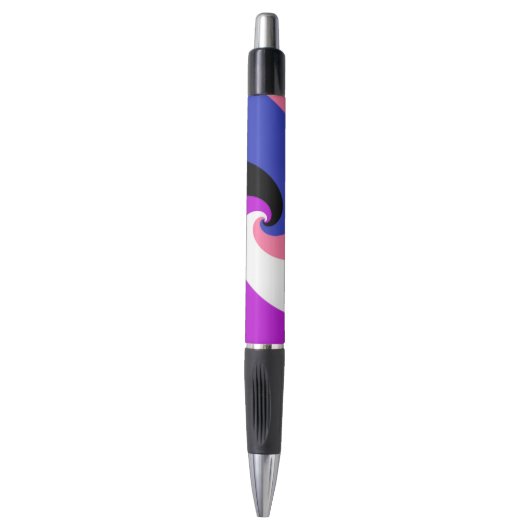 Groovy Boho Spiraal Abstract Genderfluid Pride Vla Pen (Voorkant Verticaal)