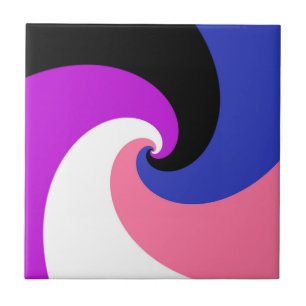 Groovy Boho Spiraal Abstract Genderfluid Pride Vla Tegeltje