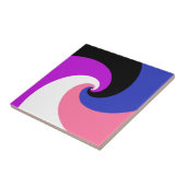 Groovy Boho Spiraal Abstract Genderfluid Pride Vla Tegeltje (Zijkant)